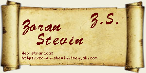 Zoran Stevin vizit kartica